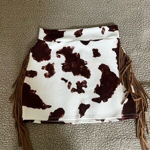 Cow Print Skirt